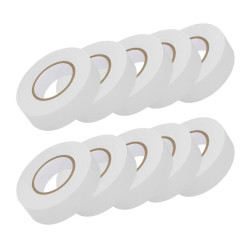 Taśma izolacyjna biała 19 mm × 20 m – 10 sztuk