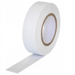 Taśma izolacyjna biała 19 mm × 20 m – 10 sztuk