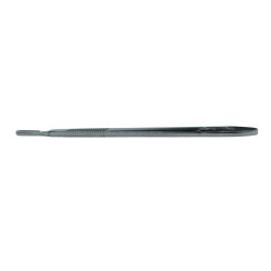 Side profile of stainless steel scalpel handle No. 3