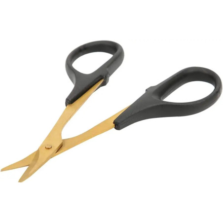 Curved RC modeling scissors with black handles