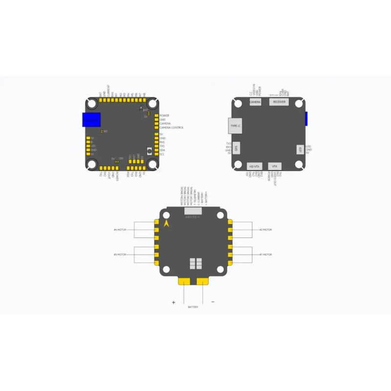 Stack T-Motor Velox F7 SE + V70A SE 8S – kontroler lotu + ESC 70A AM32