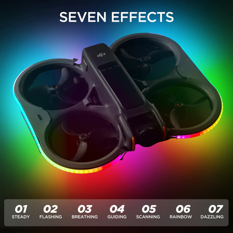 VIFLY LED Duct Guards for DJI Avata 2 – Colorful Protection with Light