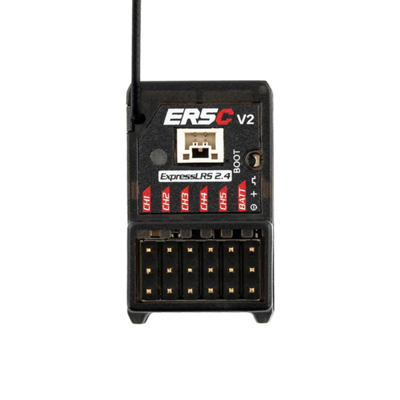 Compact RC receiver RadioMaster ER5C V2 with telemetry