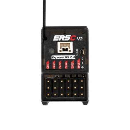 Compact RC receiver RadioMaster ER5C V2 with telemetry