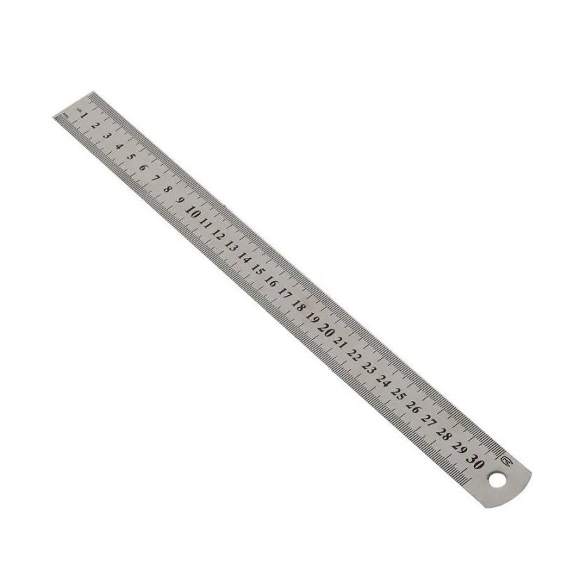 30 cm Stainless Steel Ruler Dual Scale cm/inch