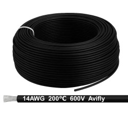 Przewód silikonowy Amass 14AWG 2,07mm czarny 1m
