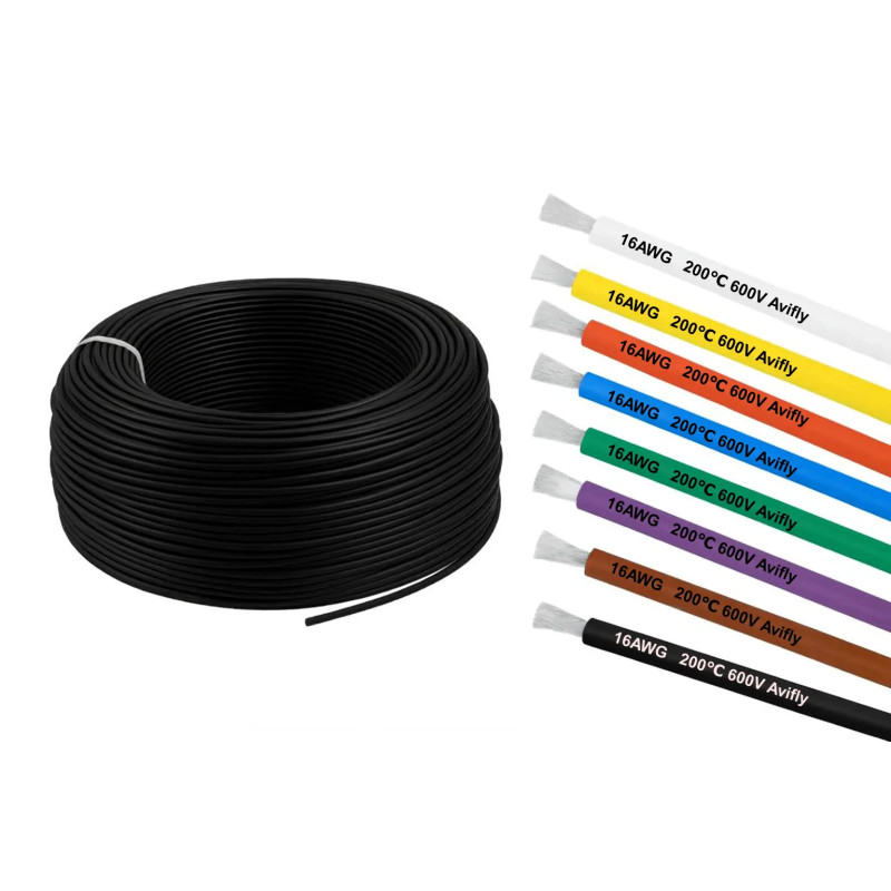Amass Silicone Wire 16AWG 1.3mm² – Flexible Cable, 1m, 8 Colors Amass Silicone Wire 16AWG 1.3mm² – Flexible Cable, 1m, 8 Colors