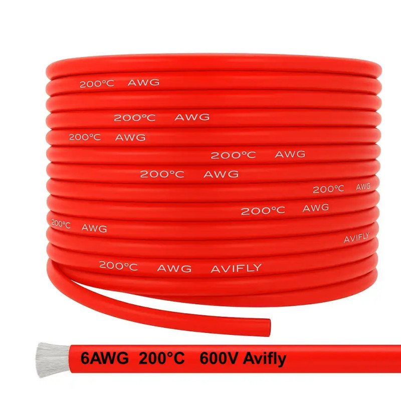 Amass Silicone Wire 6 AWG 1 m – Flexible Power Cable