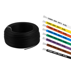 Przewód silikonowy Amass 10AWG 5,3mm2 czarny 1m, przewód silikonowy
