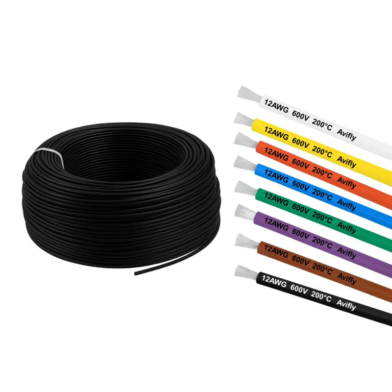 Amass Silicone Wire 12 AWG 1 m – Flexible Cable for FPV Drones, RC and Electronics (8 Colors) Amass Silicone Wire 12 AWG 1 m – Flexible Cable for FPV Drones, RC and Electronics (8 Colors)
