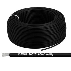 Przewód silikonowy Amass 13AWG 2,6mm czarny 1m