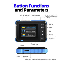 FNIRSI DSO-153 Digital Oscilloscope 1MHz 5MS/s 2-in-1 Signal Generator