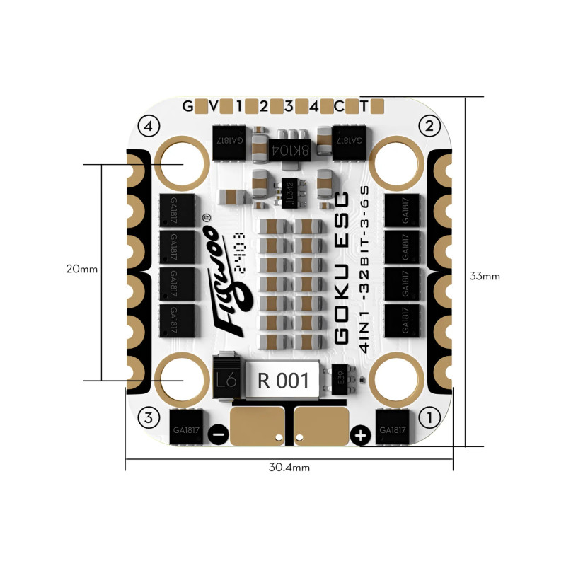 Flywoo GOKU H743 PRO Mini 45A 32Bit Stack dla DJI O4 / O4 Pro