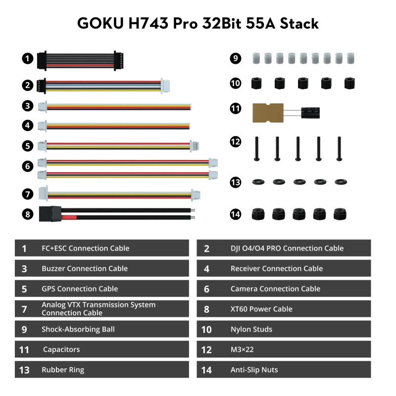 Flywoo GOKU H743 PRO 55A 32Bit 4in1 Flight Controller – DJI O4