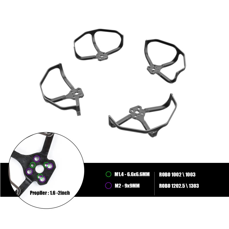 Flywoo 1.6–2inch Universal Prop Guard Set (4PCS) for FPV Drones