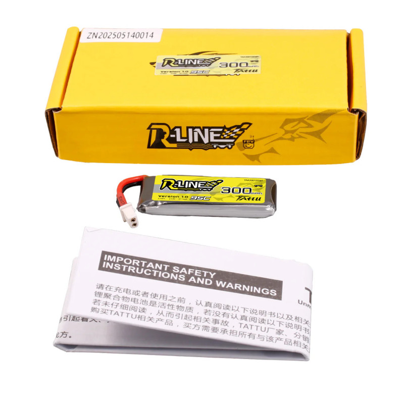 Tattu 300mAh 1S 95C HV LiPo BT 2.0 - Akumulator Tiny Whoop
