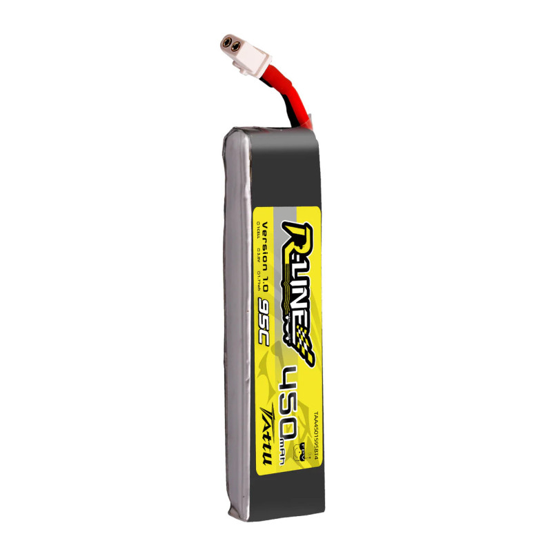 Tattu R-Line 450mAh 1S 95C HV LiPo BT2.0 - 4 sztuki