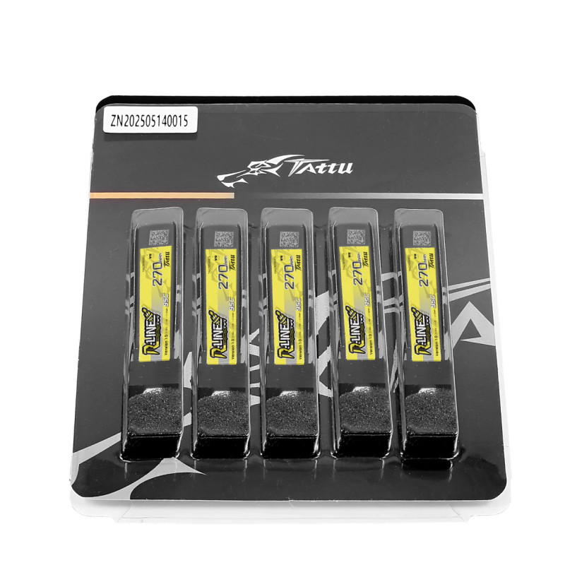 Tattu 270mAh 1S 95C HV LiPo BT2.0 - 5 sztuk do Tiny Whoop
