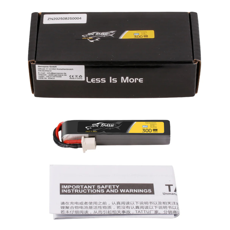 Tattu 300mAh 2S 95C HV LiPo BT3.0 - Akumulator FPV Racing