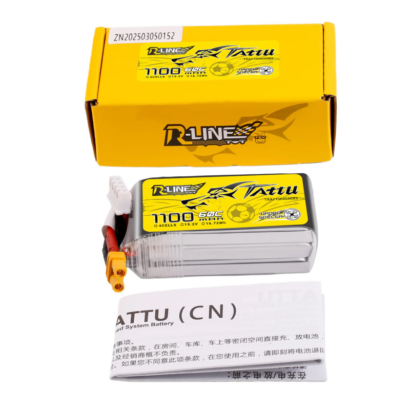 Tattu 1100mAh 4S 60C 15.2V HV LiPo - do Drone Soccer / Dronów FPV