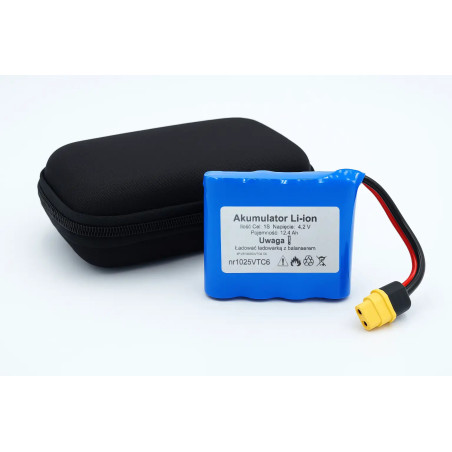 Li-ion Battery 1S 12.4 Ah 4.2 V XT60 with Carry Case – Avifly
