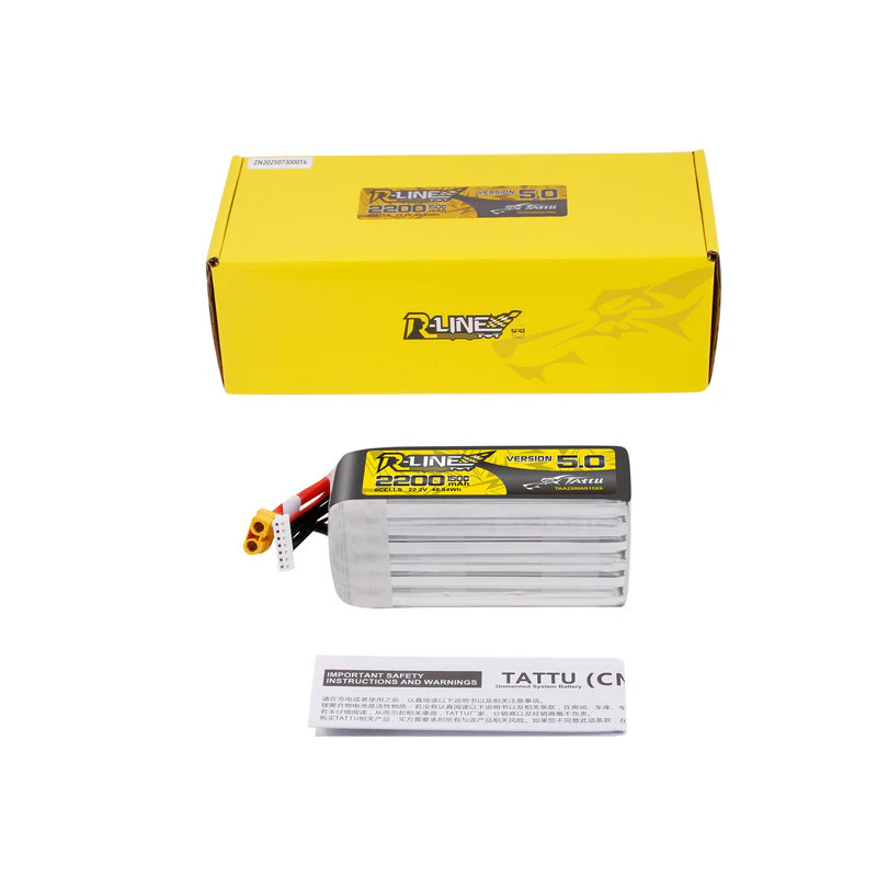 Tattu R-Line V5 2200mAh 6S 150C LiPo XT60U-F - Akumulator Wyścigowy FP