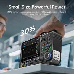 Oscyloskop FNIRSI 2D15P 100 MHz + Multimetr True RMS + Generator 10 MH