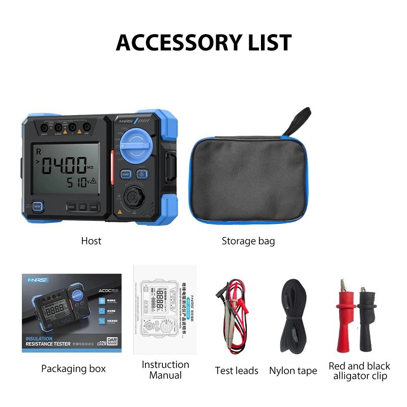 FNIRSI MRT-1050 – Tester rezystancji izolacji 1000V 20GΩ + multimetr
