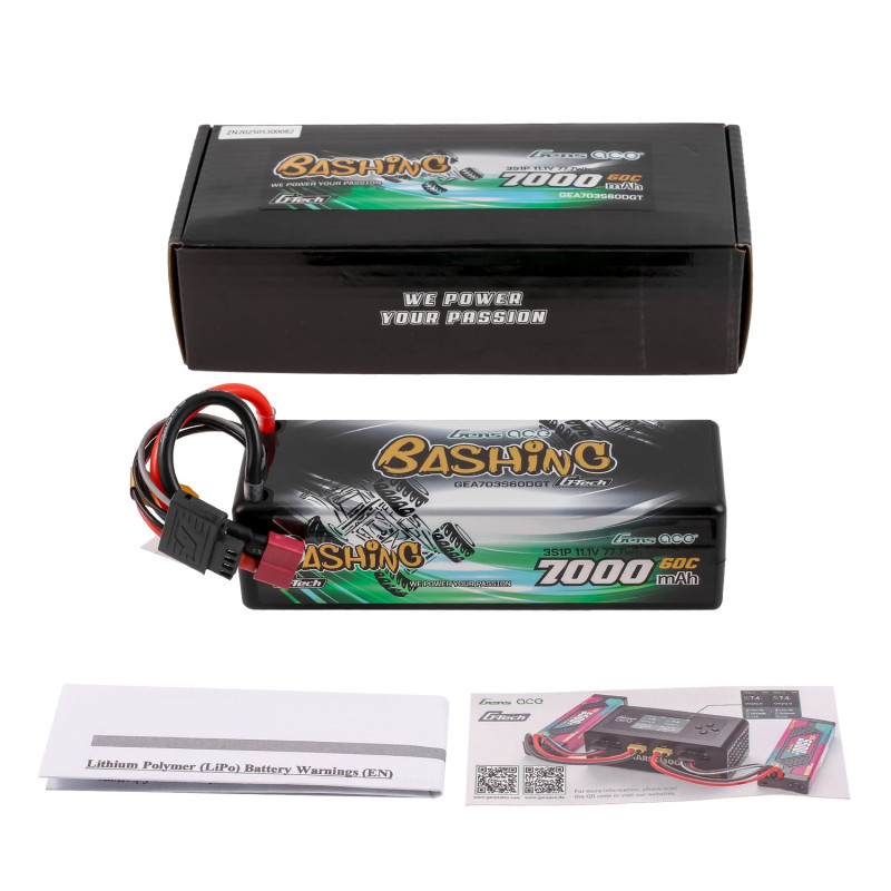 Gens Ace G-Tech 7000mAh 3S 60C LiPo T-Plug - Bashing Series (ARRMA)