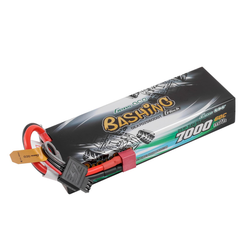 Gens Ace G-Tech 7000mAh 2S 60C LiPo T-Plug - Bashing Series (ARRMA)