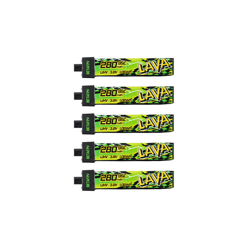 Akumulator LiHV 1S BetaFPV LAVA II 280mAh 95C BT2.0 (5 szt.)