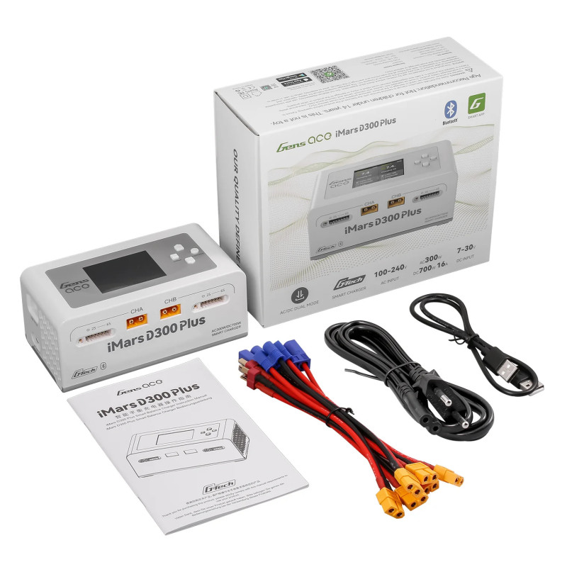 Gens ace iMars D300 Plus Smart Charger 300W Dual-Channel G-Tech
