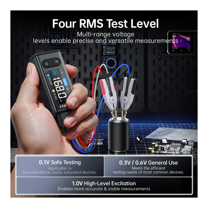 FNIRSI LCR-ST2 LCR ESR Meter Tweezers/Kelvin — Standard / Plus
