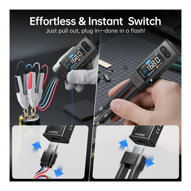 FNIRSI LCR-ST2 LCR ESR Meter Tweezers/Kelvin — Standard / Plus