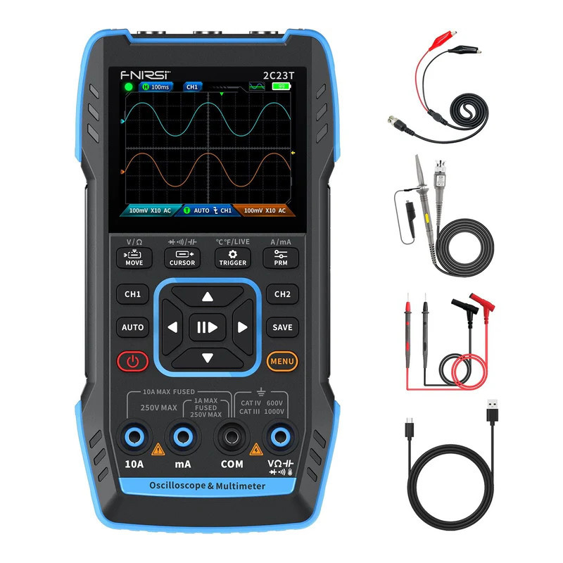 Oscyloskop FNIRSI 2C23T 10MHz 3w1 | Avifly