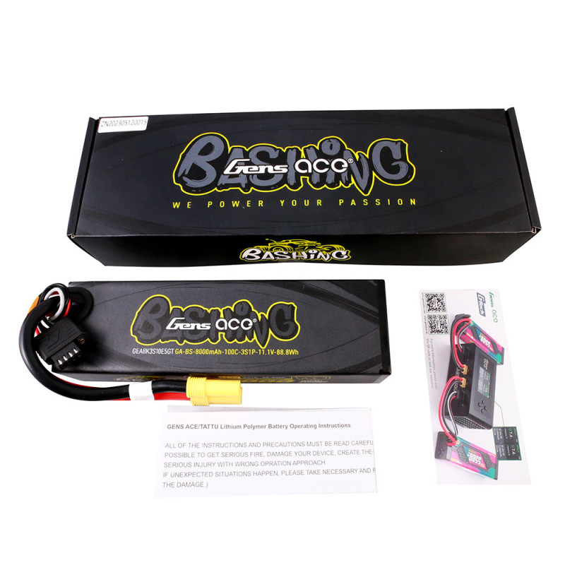 Gens ace G-Tech 8000mAh 3S 100C LiPo EC5 - Bashing Series for ARRMA