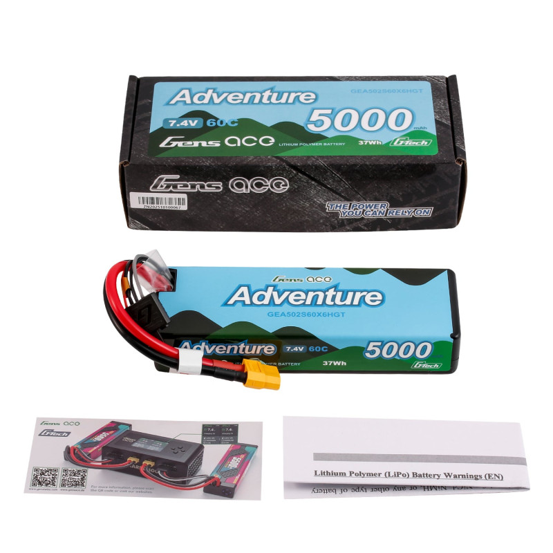 Gens ace Adventure G-Tech 5000mAh 2S 60C LiPo XT60 - do TRX-4 / TRX-6