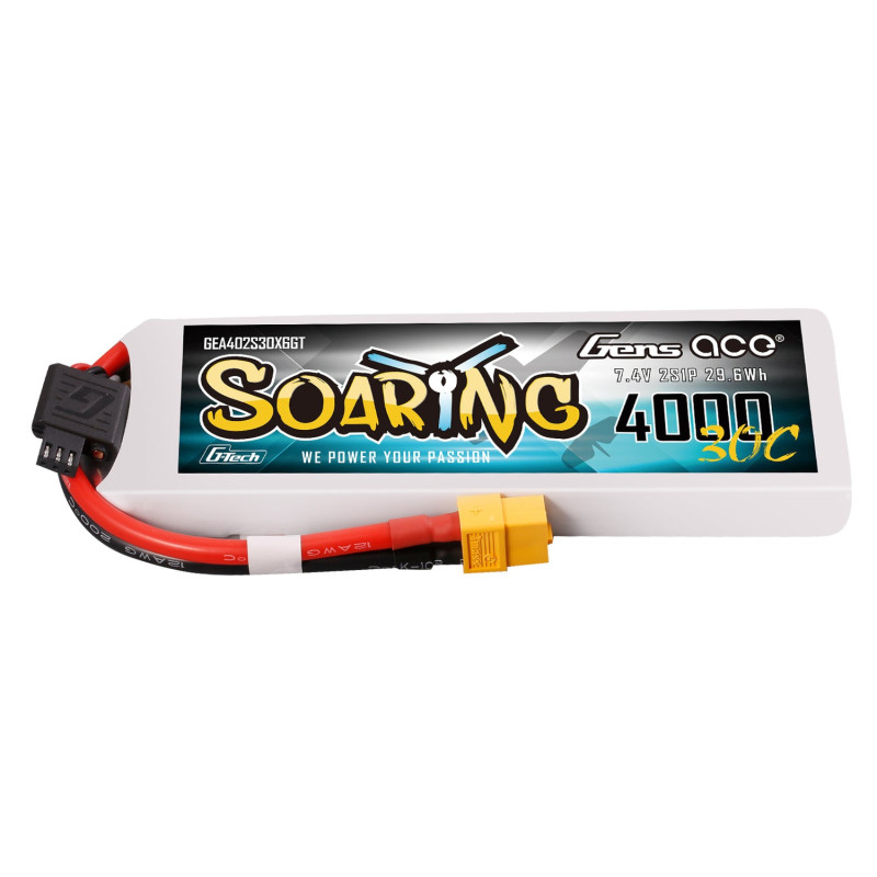 Gens ace Soaring G-Tech 4000mAh 2S 30C LiPo XT60 - Lekki Akumulator