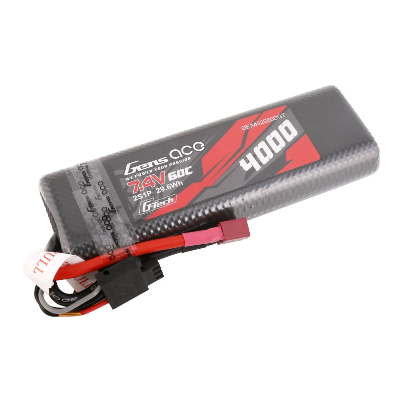 Gens ace G-Tech 4000mAh 2S 60C LiPo T-Plug - Hardcase 8# do aut 1/10