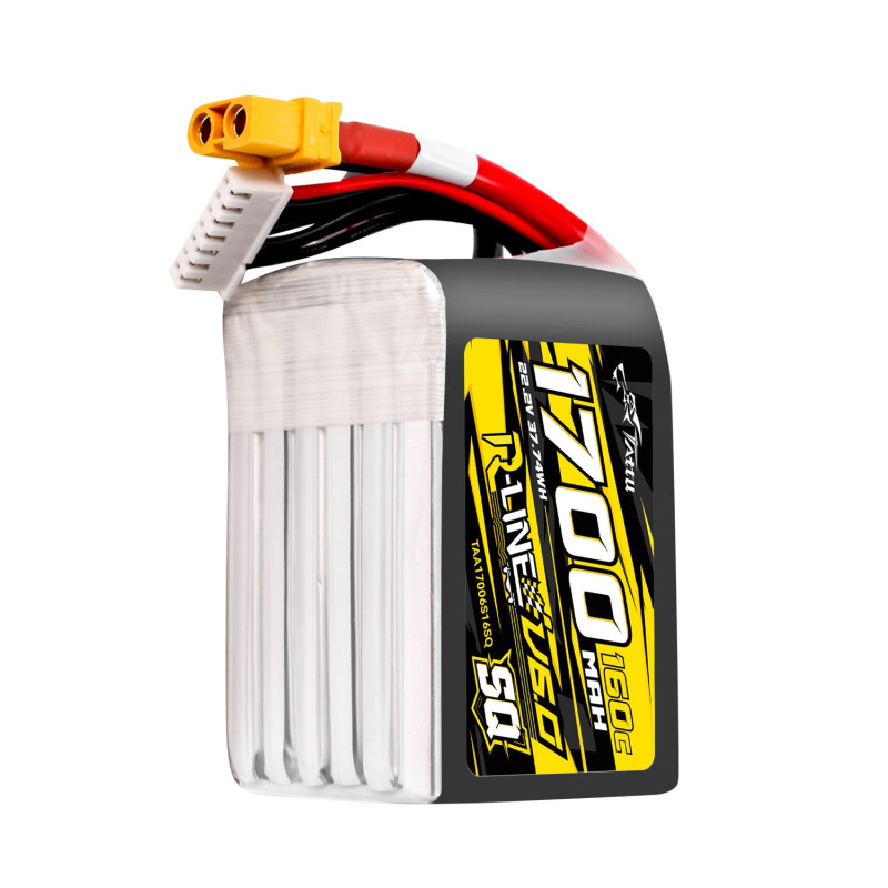 Tattu R-Line V6.0 1700mAh 6S 160C LiPo XT60 SQ - Semi-Solid FPV