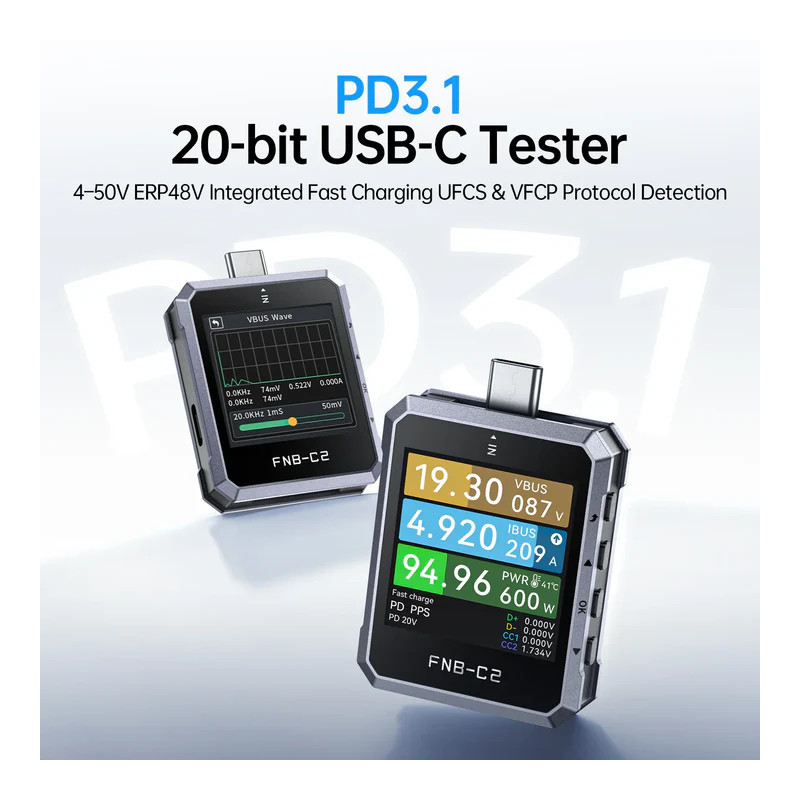 FNIRSI FNB-C2 USB-C PD 3.1 240W Meter | Avifly FPV Store