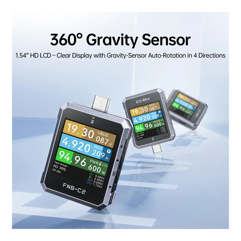 Tester USB-C FNIRSI FNB-C2 PD3.1 240W | Avifly