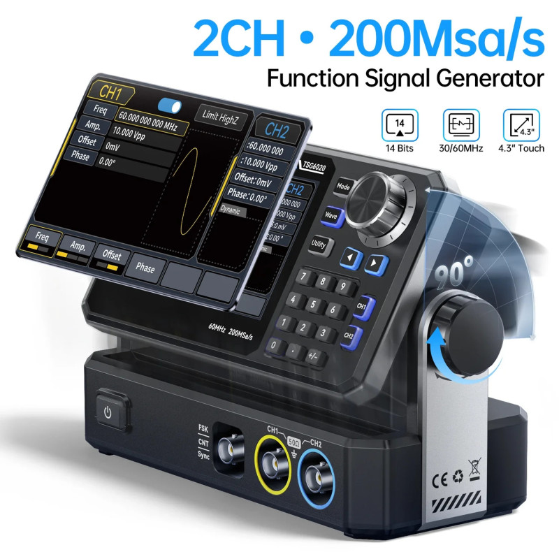 FNIRSI TSG6020 60MHz DDS Function Generator | Avifly