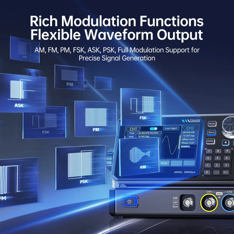 FNIRSI TSG6020 60MHz DDS Function Generator | Avifly