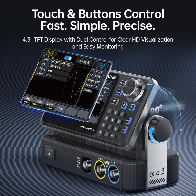 FNIRSI TSG6020 60MHz DDS Function Generator | Avifly