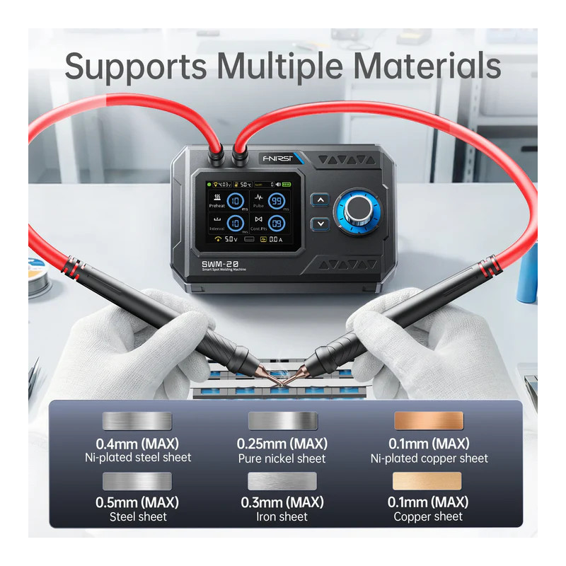 FNIRSI SWM-20 1200A 2-in-1 Spot Welder | Avifly