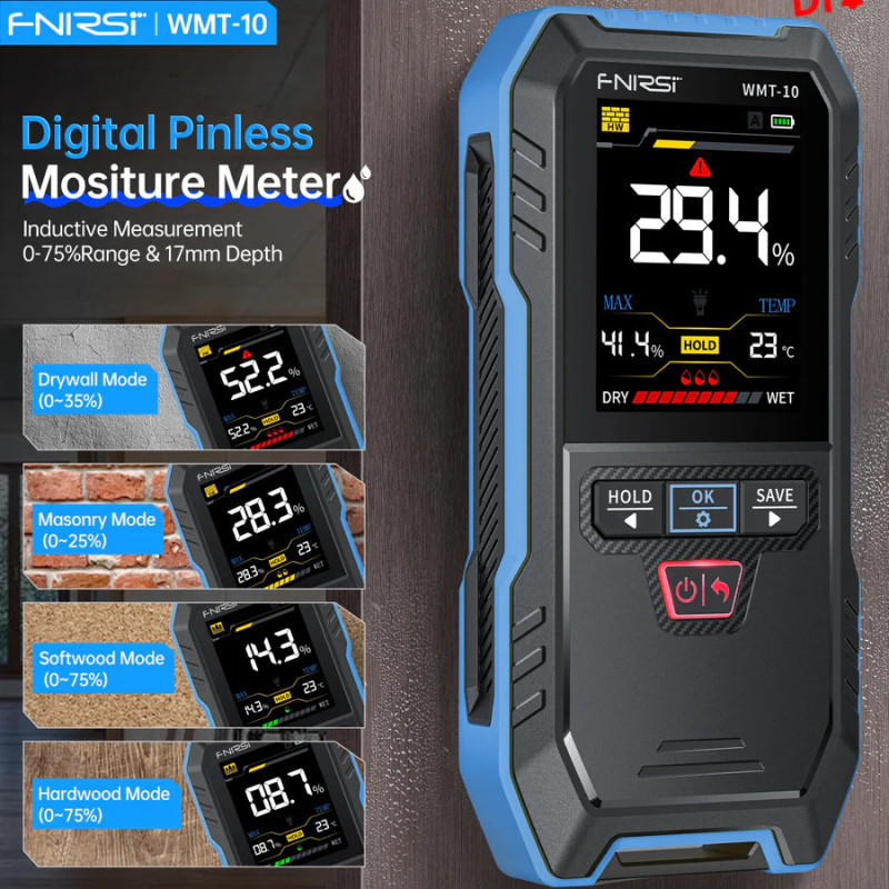 FNIRSI WMT-10 Wood and Wall Moisture Meter | Avifly FPV Store