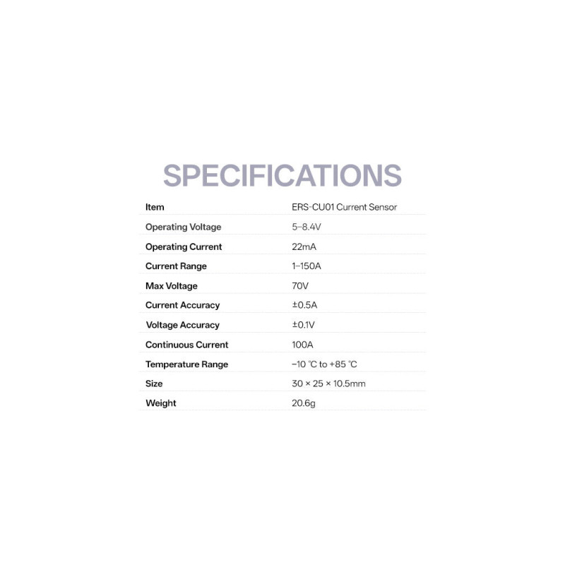 ERS-CU01 - Real-Time Current Sensor for compatible ExpressLRS PWM Receivers