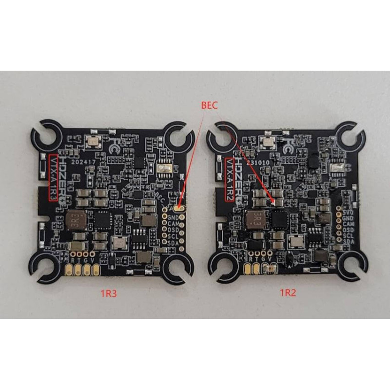 HDZero Eco VTX pinout – złącza camera, power UART, U.FL i keypad