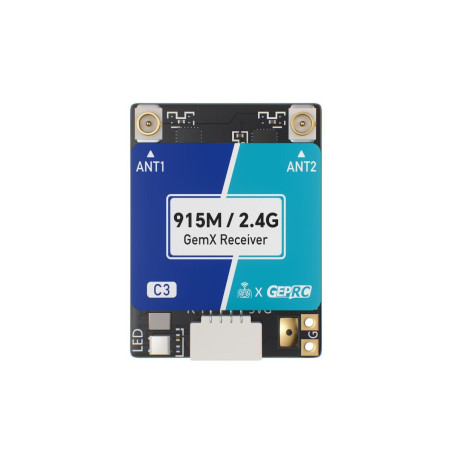 Odbiornik ELRS GEPRC C3 Gemini Xrossband - 915MHz i 2.4GHz, dual-band, CRSF, 5V